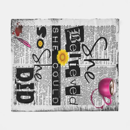 Sie glaubte, dass sie (Wörterbuch) - PLÜSCH MedSz Fleecedecke (Vorderseite (Horizontal))