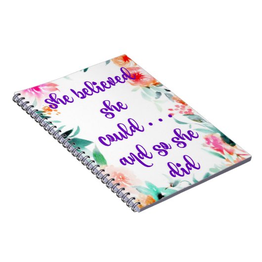 "Sie glaubte, dass sie" zapfen Notizblock (Rechte Seite)