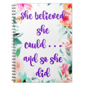 "Sie glaubte, dass sie" zapfen Notizblock (Vorderseite)