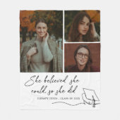 Sie glaubte, sie könne Abschluss Foto Fleecedecke (Vorderseite)