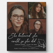 Sie glaubte, sie könne Abschluss Foto Fotoplatte (Vorderseite)