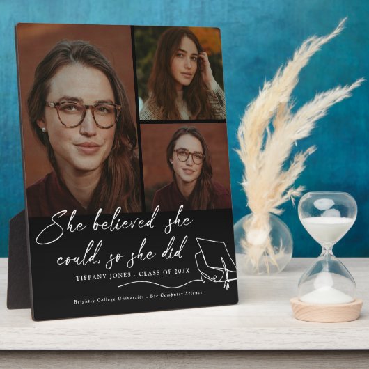 Sie glaubte, sie könne Abschluss Foto Fotoplatte (Seite)