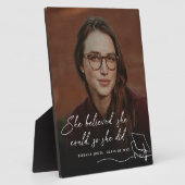 Sie glaubte, sie könne Abschluss Foto Fotoplatte (Seite)