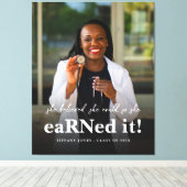 Sie glaubte, sie könne Abschluss für das Foto der  Leinwanddruck (Insitu (Holzboden))