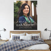 Sie glaubte, sie könne Abschluss für das Foto der Leinwanddruck (Insitu (Schlafzimmer))