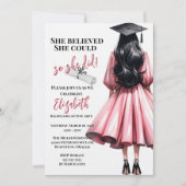 Sie glaubte, sie könne also Abschluss machen Einladung (Vorderseite)