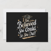 Sie glaubte, sie könne also Abschluss machen Einladung (Vorderseite)