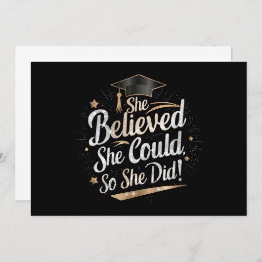 Sie glaubte, sie könne also Abschluss machen Einladung (Vorne/Hinten)