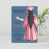 Sie glaubte, sie könne also Abschluss machen Einladung (Stehend Vorderseite)