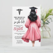 Sie glaubte, sie könne also Abschluss machen Einladung (Stehend Vorderseite)