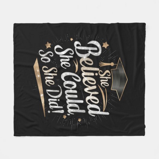 Sie glaubte, sie könne also Abschluss machen Fleecedecke (Vorderseite (Horizontal))