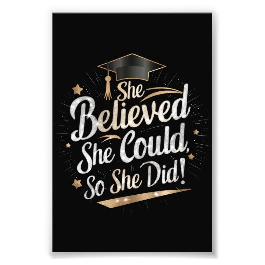 Sie glaubte, sie könne also Abschluss machen Fotodruck (Vorne)