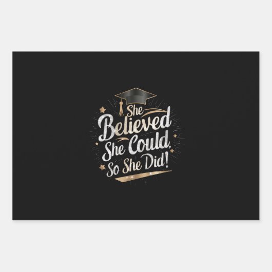 Sie glaubte, sie könne also Abschluss machen Geschenkpapier Set (Vorderseite)