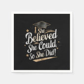 Sie glaubte, sie könne also Abschluss machen Serviette (Vorderseite)