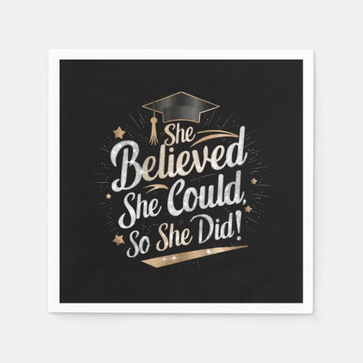 Sie glaubte, sie könne also Abschluss machen Serviette (Vorderseite)