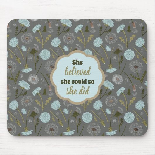 Sie glaubte, sie könne also die Kunst der Lüster Mousepad (Vorne)