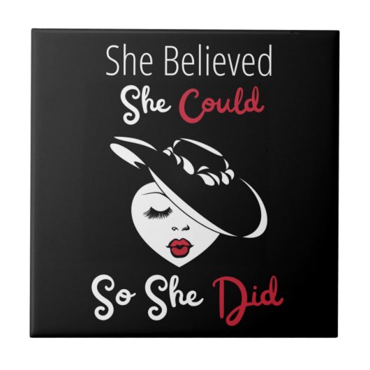 Sie glaubte, sie könne also Keramik spielen Fliese (Vorderseite)