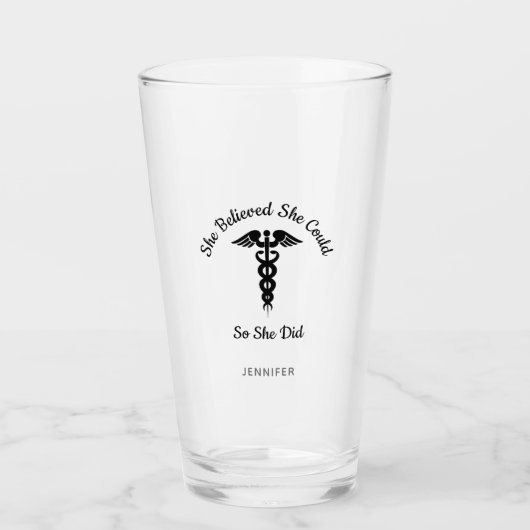 Sie glaubte, sie könne den Namen eines Inspiration Glas (Vorderseite)