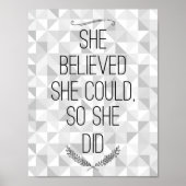 Sie glaubte, sie könne ein inspirierendes Poster s (Vorne)