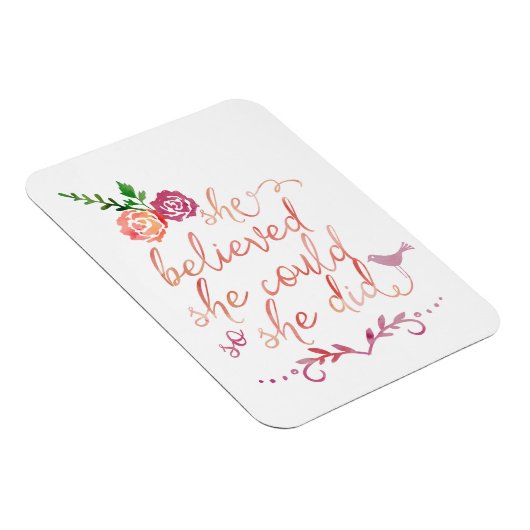 Sie glaubte, sie könne einen Wasserfarbenvoranschl Magnet (Rechte Seite)