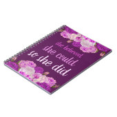 Sie glaubte, sie könne es, also Lila Blumen machen Notizblock (Linke Seite)