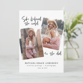 Sie glaubte, sie könne es, also machte sie ihre Ab (Stehend Vorderseite)