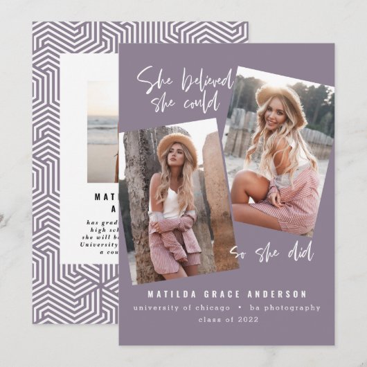 Sie glaubte, sie könne es, also tat sie Abschluss (Vorne/Hinten)