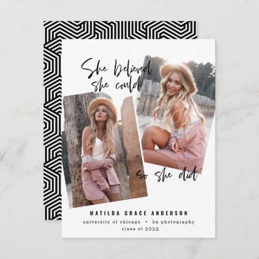 Sie glaubte, sie könne es, also tat sie Abschluss (Vorne/Hinten)