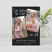 Sie glaubte, sie könne es, also tat sie Abschluss (Stehend Vorderseite)