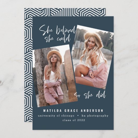 Sie glaubte, sie könne es, also tat sie Abschluss (Vorne/Hinten)