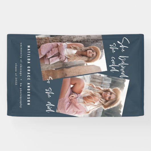 Sie glaubte, sie könne es, also tat sie Abschluss Banner (Horizontal)