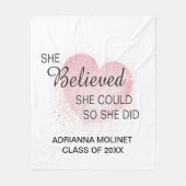 Sie glaubte, sie könne es, also tat sie Abschluss Fleecedecke (Vorderseite)