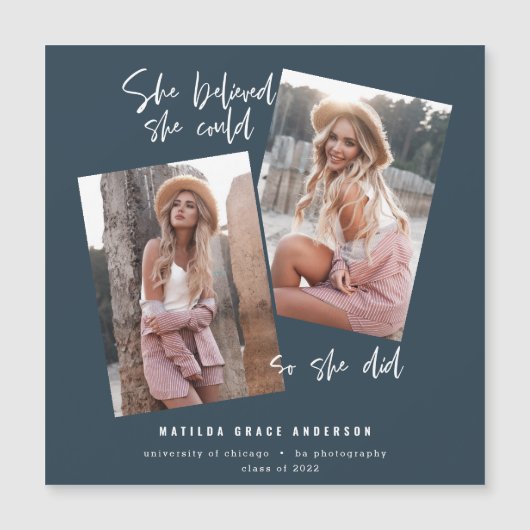 Sie glaubte, sie könne es, also tat sie Abschluss Magnetkarte (Vorderseite)