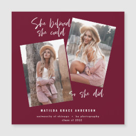 Sie glaubte, sie könne es, also tat sie Abschluss Magnetkarte