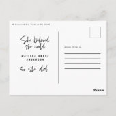 Sie glaubte, sie könne es, also tat sie Abschluss Postkarte (Rückseite)