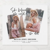 Sie glaubte, sie könne es, also tat sie Abschluss Schaumweinetikett (Einzelnes Label)