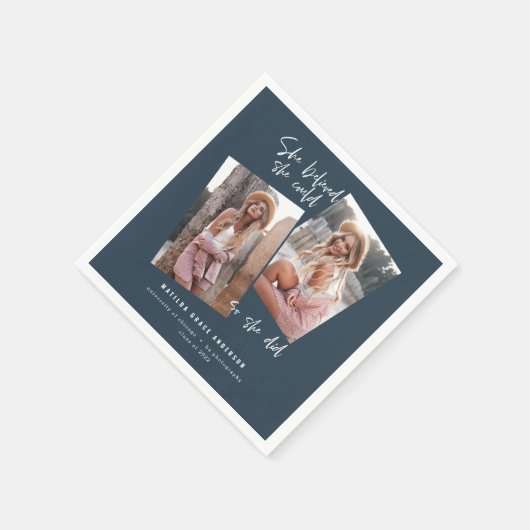 Sie glaubte, sie könne es, also tat sie Abschluss Serviette (Ecke)