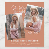 Sie glaubte, sie könne es, also tat sie Abschluss Weinetikett (Einzelnes Label)