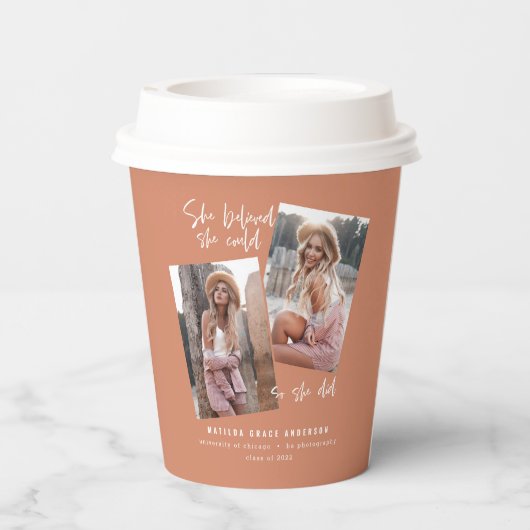 Sie glaubte, sie könne es schaffen, also machte si pappbecher (Rückseite)