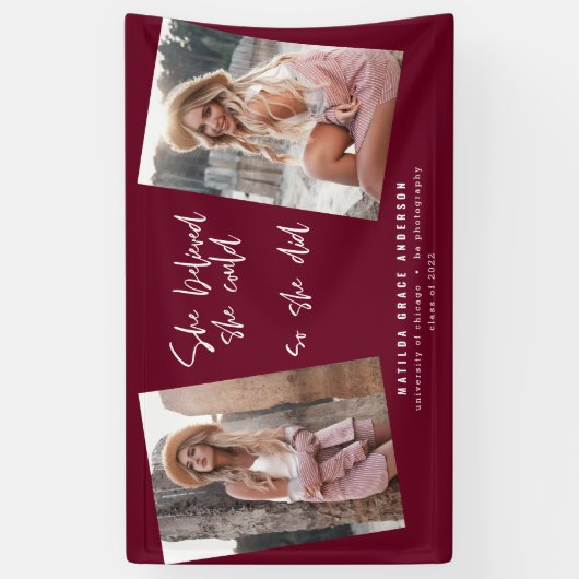 Sie glaubte, sie könne es schaffen, also weinte si banner (Vertikal)