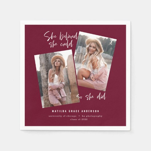 Sie glaubte, sie könne es schaffen, also weinte si serviette (Vorderseite)