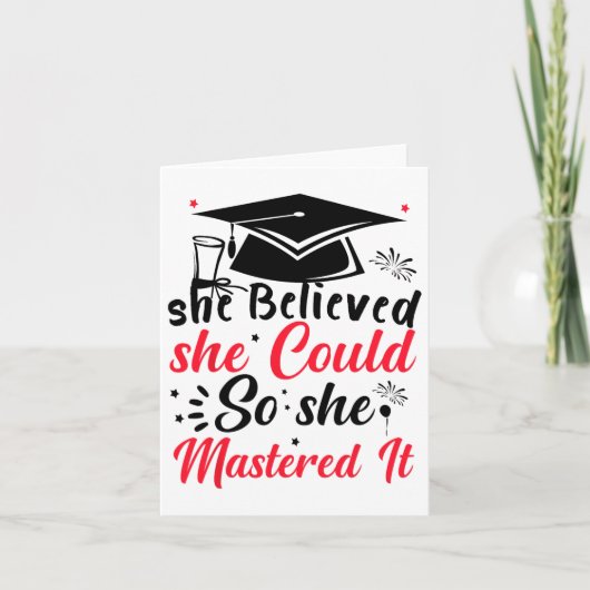 Sie glaubte, sie könne es schaffen, es zu meistern karte (Vorderseite)