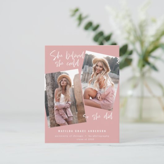 Sie glaubte, sie könne es schaffen, sodass sie Abs Postkarte (Stehend Vorderseite)