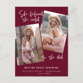 Sie glaubte, sie könne es schaffen, sodass sie Abs Postkarte (Vorderseite)