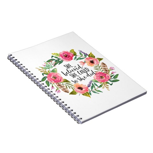 Sie glaubte, sie könne es tun, also glaubte sie notizblock (Rechte Seite)