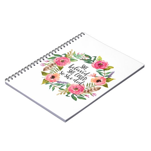 Sie glaubte, sie könne es tun, also glaubte sie notizblock (Linke Seite)