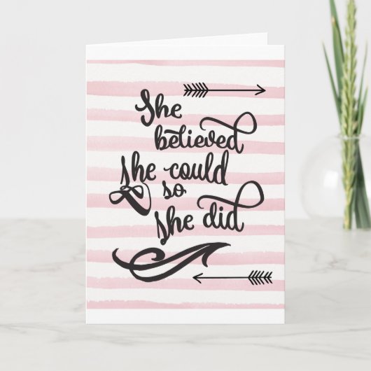 Sie glaubte, sie könne es tun karte (Vorderseite)