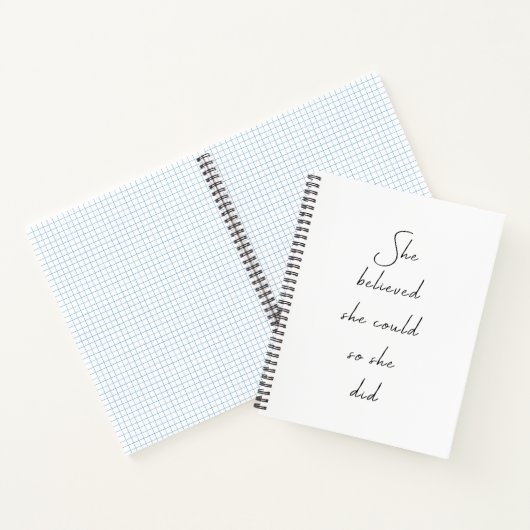 Sie glaubte, sie könne inspirierendes Zitat schrei Notizblock (Innenseite)