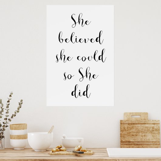 Sie glaubte, sie könne Poster spielen (Küche)