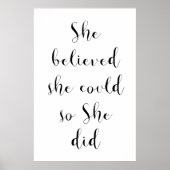 Sie glaubte, sie könne Poster spielen (Vorne)